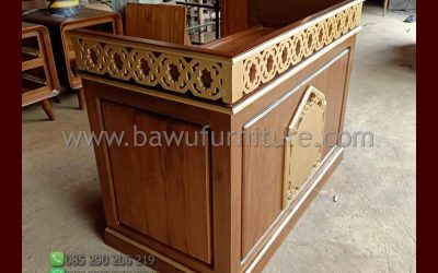 Mimbar Majelis Taklim Lesehan Minimalis Dari Kayu Jati