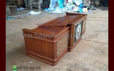 Mimbar Majelis Taklim Minimalis Dari Kayu Jati