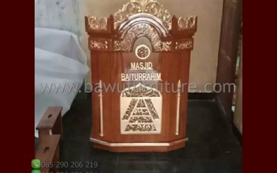 Mimbar Masjid Baiturrahim Ukir Jepara Dari Kayu Jati