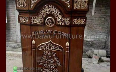 Mimbar Masjid Jami’ At Taqwa Ukir Jepara Dari Kayu Jati