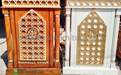 Stock Mimbar Minimalis Kayu Jati Untuk Ceramah