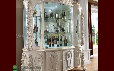 Lemari Hias Klasik Jepara Model Ukir Mewah Terbaru