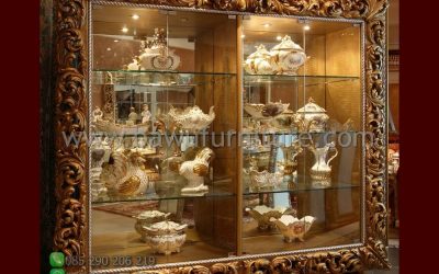 Lemari Hias Ukir Klasik Model Mewah Karya Jepara