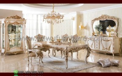 Meja Makan Klasik Terbaru Model Ukir Mewah Jepara