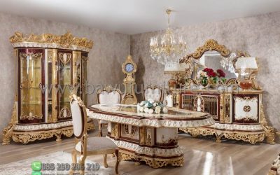 Meja Makan Ukir Jepara Model Klasik Mewah Terbaru