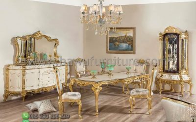 Meja Makan Ukir Klasik Model Mewah Jepara Terbaru