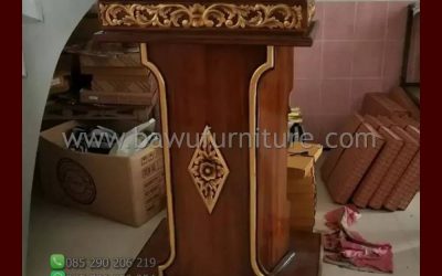 Mimbar Masjid Ukir Kudus Dari Kayu Jati