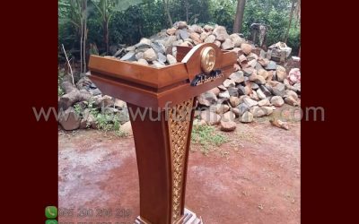 Podium Masjid Al Barokah Model Minimalis Kayu Jati