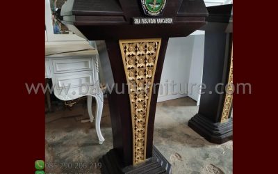 Podium Pidato SMK Pasundan Rancaekek Minimalis Jati
