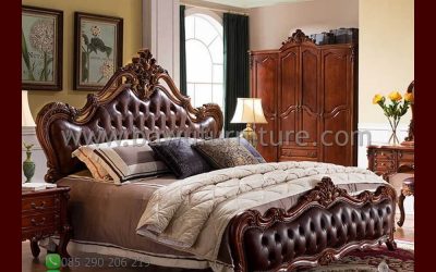 Tempat Tidur Jati Mewah Model Ukiran Klasik Jepara