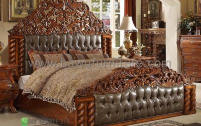 Tempat Tidur Jati Ukiran Model Klasik Mewah Jepara