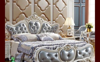 Tempat Tidur Mewah Warna Putih Model Jok Klasik