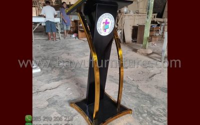 Podium Sekolah Minimalis Terbaru Dari Jati & Stainless