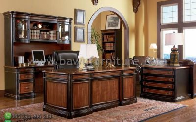 Set Meja Kantor Minimalis Jati Model Terbaru