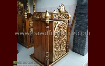 Mimbar Jati Ukir Murah Untuk Ceramah Di Masjid