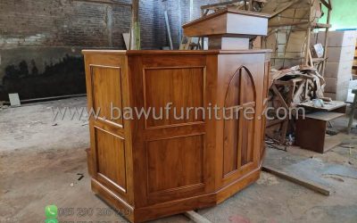 Jual Mimbar Gereja Jati Model Klasik Eropa Harga Murah