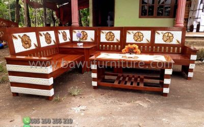 Kursi Sudut Jepara Terbaru Model Minimalis Kayu Jati