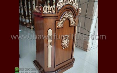 Mimbar Jati Ukir Salur Jepara Untuk Ceramah & Khutbah