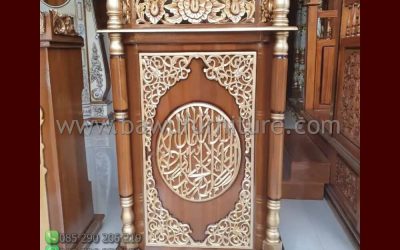 Mimbar Jati Ukiran Jepara Untuk Ceramah Atau Khutbah