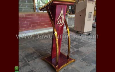 Podium Masjid Minimalis Terbaik Dari Jati & Stainless