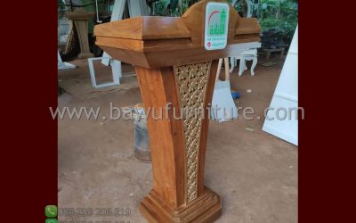 Podium Minimalis Jati MA Takhassus Al Inaaroh