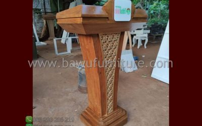 Podium Minimalis Jati Yayasan Abah Lutfhi Karya Jepara