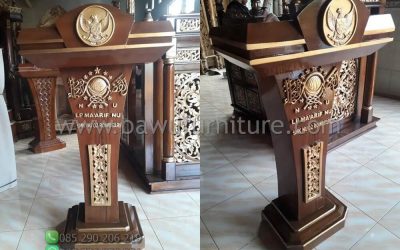 Podium Minimalis Kayu Jati Dengan Harga Jual Murah