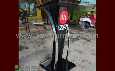Podium Minimalis Partai PKS Dari Jati & Stainless