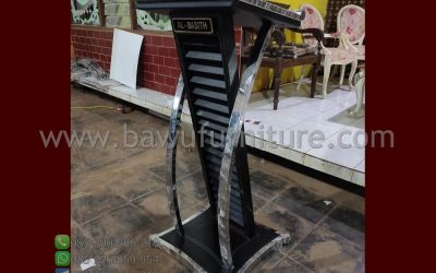 Podium Mushola Al Basith Minimalis Jati & Stainless