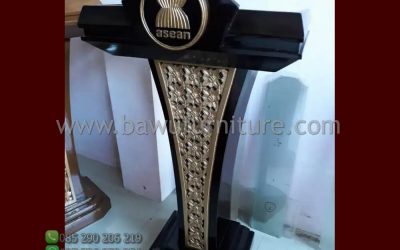 Podium Pidato Asean Model Minimalis Dari Kayu Jati