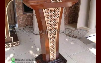 Podium Pidato Kayu Jati Model Minimalis Jokowi Style