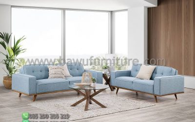 Set Sofa Ruang Tamu Minimalis Model Retro Modern