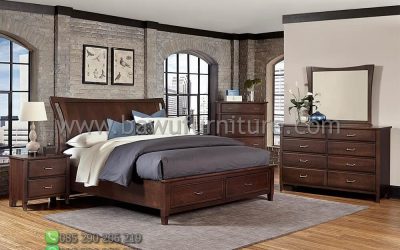 Set Tempat Tidur Jati Terbaru Model Minimalis Jepara