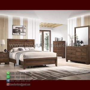 Set Tempat Tidur Kayu