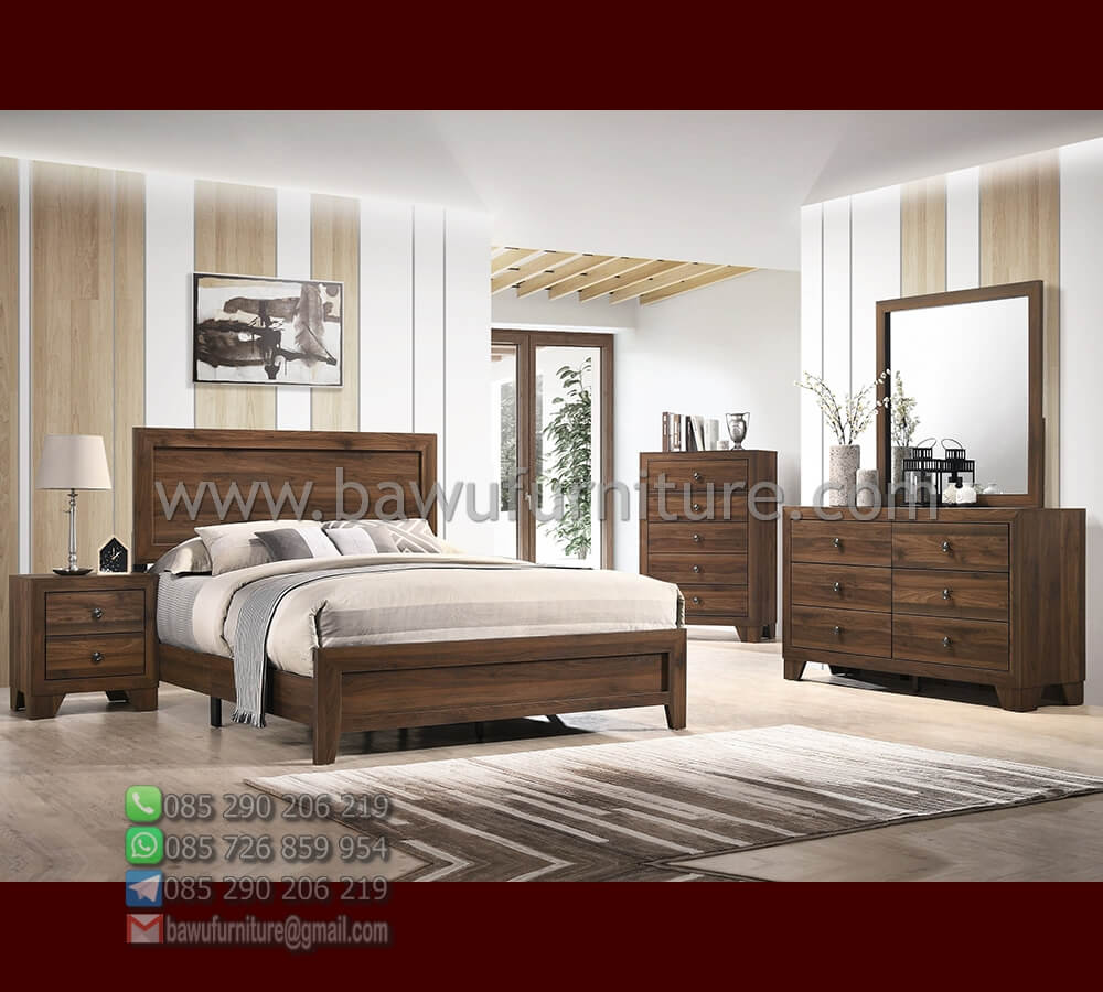 Set Tempat Tidur Kayu