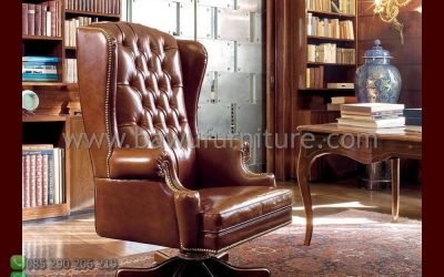 Kursi Kantor Executive Dari Kayu Jati Dan Hidrolik