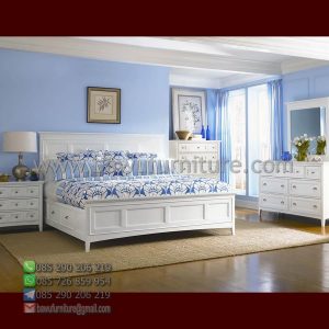 Set Tempat Tidur Minimalis Putih