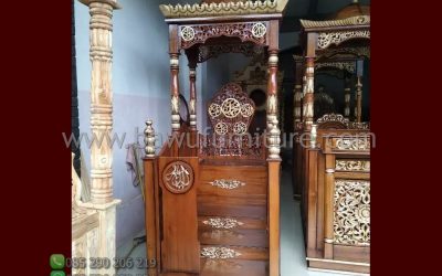 Desain Mimbar Masjid Jepara Model Atap Kubah Jati