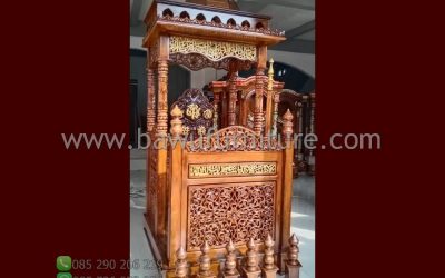 Harga Mimbar Atap Kubah Jati Model Ukiran Jepara