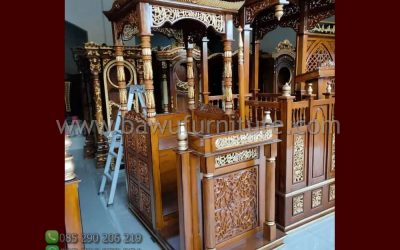 Mimbar Jati Jepara Terpopuler Model Ukiran Atap Kubah