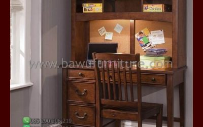 Meja Belajar Kayu Jati Model Minimalis Untuk Anak