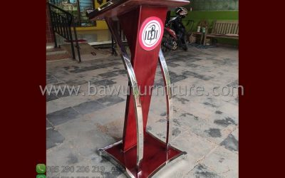 Podium Minimalis IDI Dari Kayu Jati & Stainless Jepara