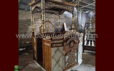 Promo Mimbar Jati Jepara Model Ukiran Atap Kubah