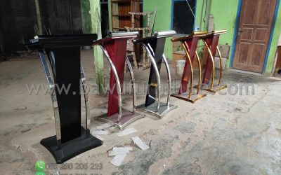 Promo Podium Minimalis Stainless Tiang Lengkung