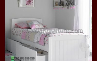 Tempat Tidur Anak Warna Putih Model Minimalis Terbaru