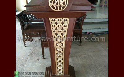Beli Podium Kayu Jati Model Minimalis Jokowi Jepara