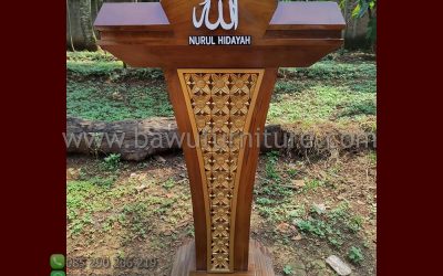 Jual Podium Kayu Jati Model Minimalis Jokowi Jepara