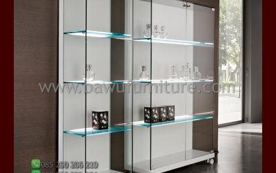 Lemari Hias Kaca Modern Model Minimalis Terbaru