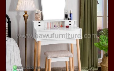 Meja Rias Minimalis Kecil Model Modern Putih Terbaru