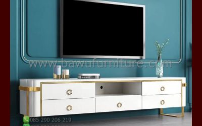 Meja TV Minimalis Stainless Steel Model Terbaru Jepara